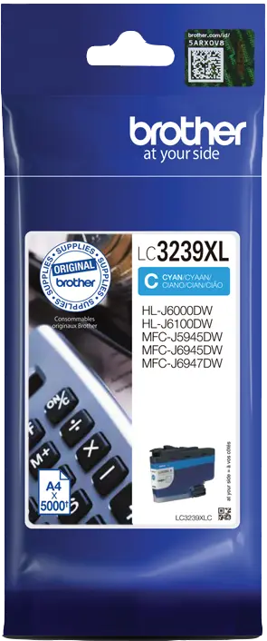 Original Brother LC3239XLC Cyan Druckerpatrone
