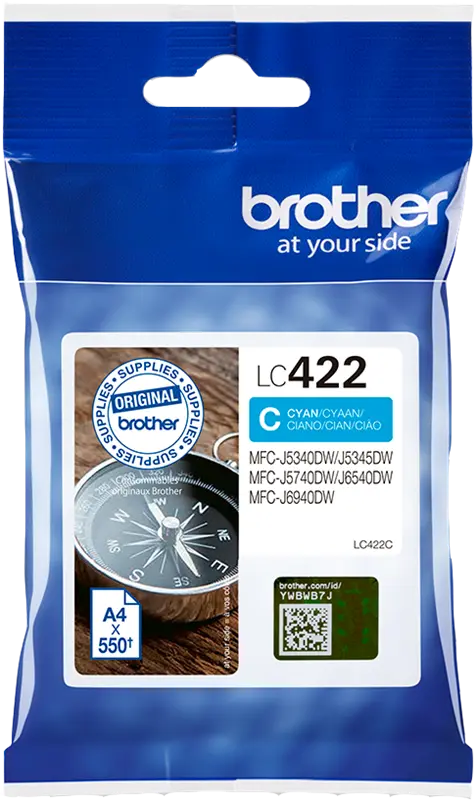 Original Brother LC422C Cyan Druckerpatrone