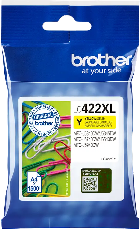 Original Brother LC422XLY Gelb Druckerpatrone