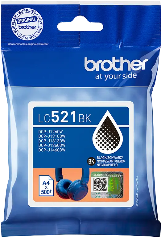 Original Brother LC521BK Schwarz Druckerpatrone