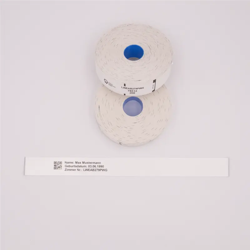 Original Brother Patientenarmband für Erwachsene, Größe 25mm x 279mm, 200 Stück pro Rolle Weiss