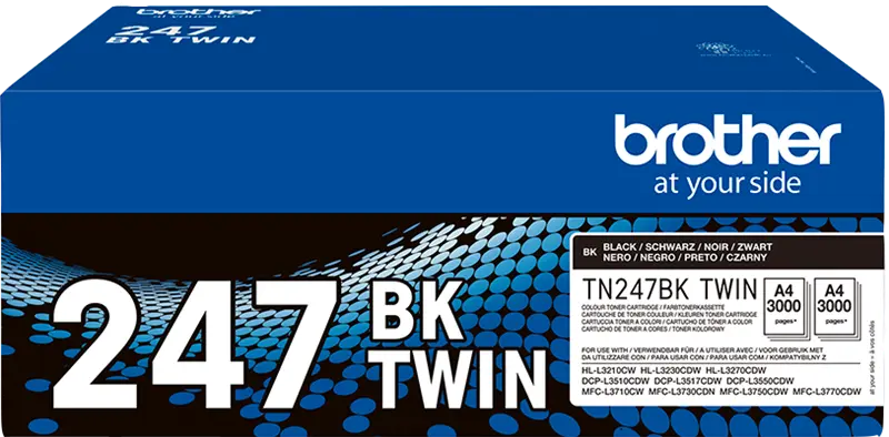Original Brother TN-247BK TWIN Multipack Schwarz