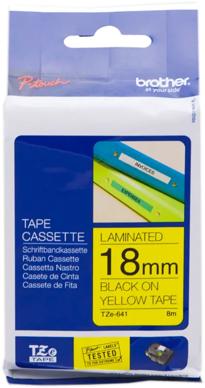 Original Brother TZe-641 Schriftband Schwarz auf Gelb