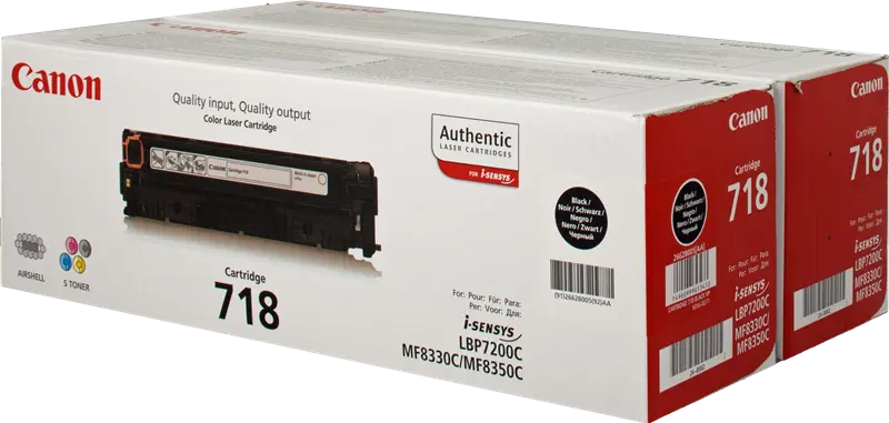Original Canon 718BK VP Multipack Schwarz
