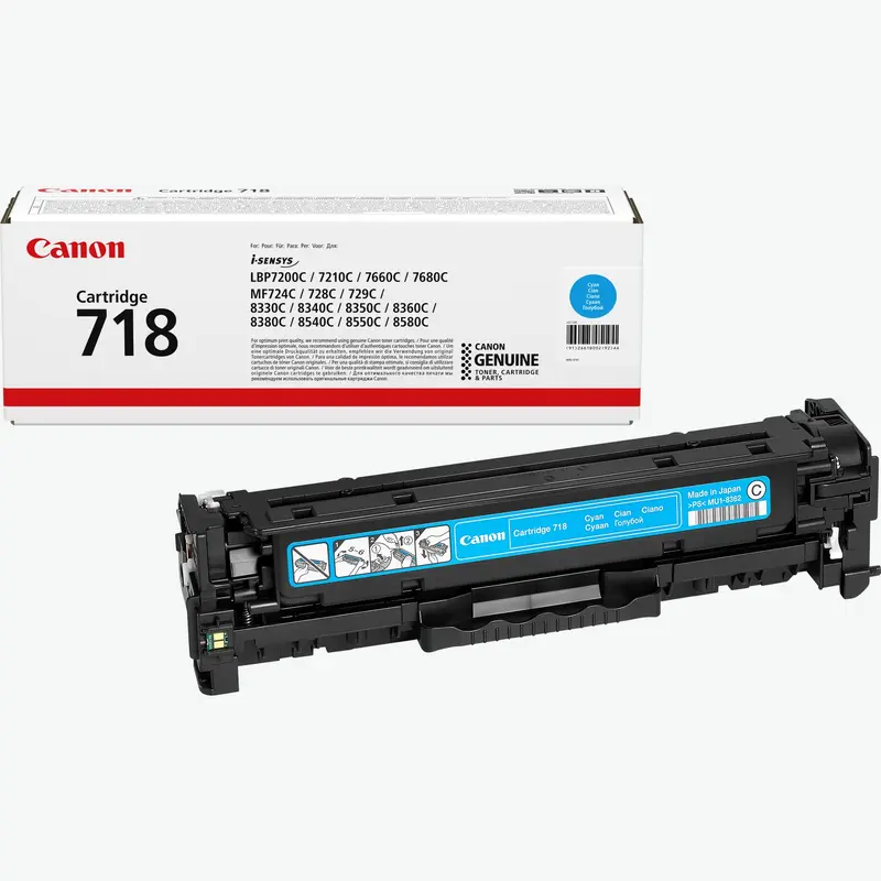 Original Canon 718C 2661B002 Toner Cyan i-SENSYS LBP7200Cdn MF8330Cdn