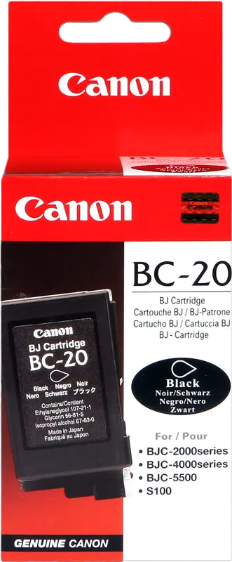 Original Canon BC-20bk Schwarz Druckerpatrone