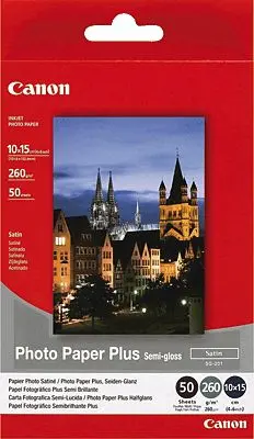 Original Canon Fotopapier Plus Semi-gloss 10x15cm Weiss