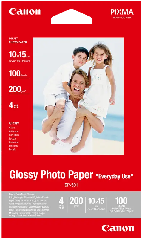 Original Canon Glossy Fotopapier "Everyday Use" 10x15cm Weiss