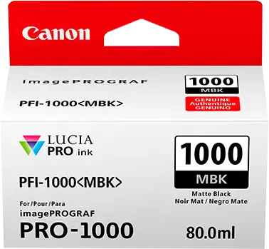 Original Canon PFI-1000mbk Schwarz (Matt) Druckerpatrone 0545C001