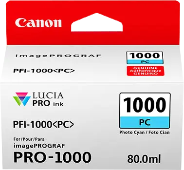 Original Canon PFI-1000pc Cyan (Foto) Druckerpatrone 0550C001