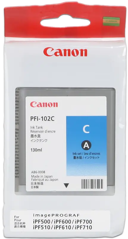 Original Canon PFI-102c Cyan Druckerpatrone 0896B001