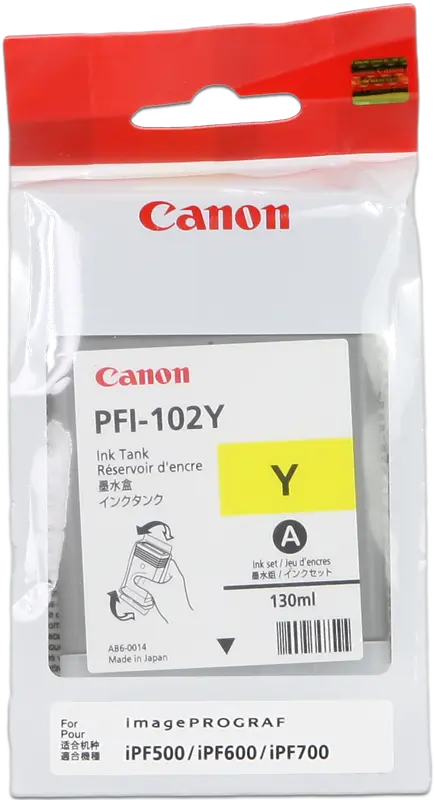 Original Canon PFI-102y Gelb Druckerpatrone 0898B001