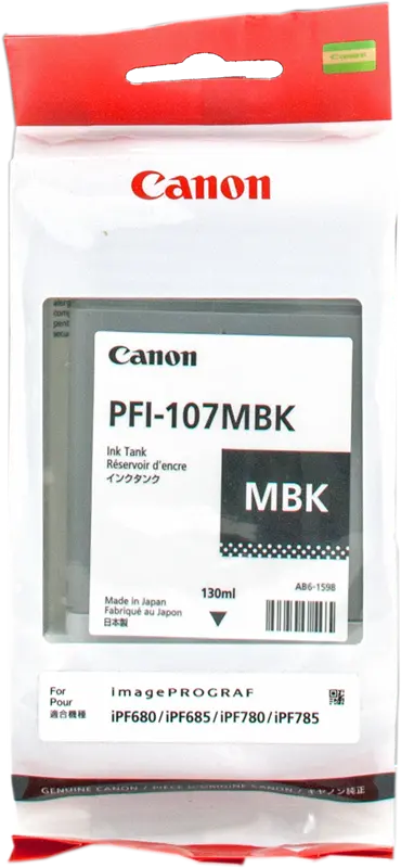Original Canon PFI-107mbk Schwarz (Matt) Druckerpatrone 6704B001