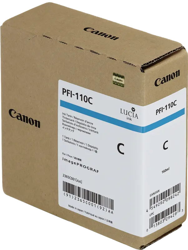 Original Canon PFI-110c Cyan Druckerpatrone 2365C001