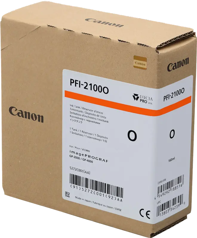 Original Canon PFI-2100o Orange Druckerpatrone 5272C001