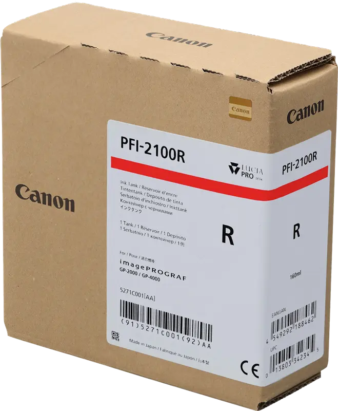 Original Canon PFI-2100r Rot Druckerpatrone 5271C001