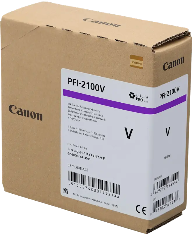 Original Canon PFI-2100v Violett Druckerpatrone 5274C001