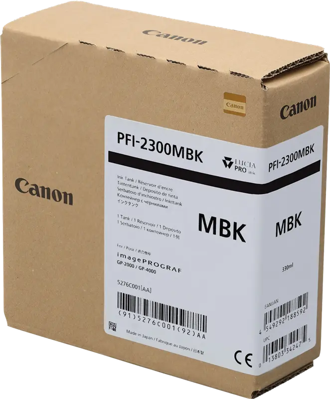 Original Canon PFI-2300mbk Schwarz (Matt) Druckerpatrone 5276C001