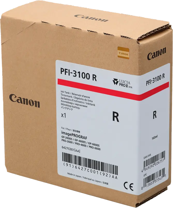 Original Canon PFI-3100r Rot Druckerpatrone 6427C001