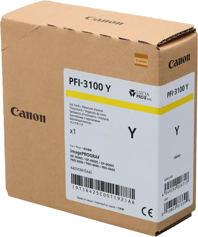 Original Canon PFI-3100y Gelb Druckerpatrone 6425C001