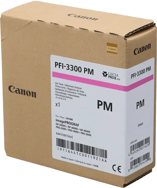 Original Canon PFI-3300pm Magenta (Foto) Druckerpatrone 6441C001