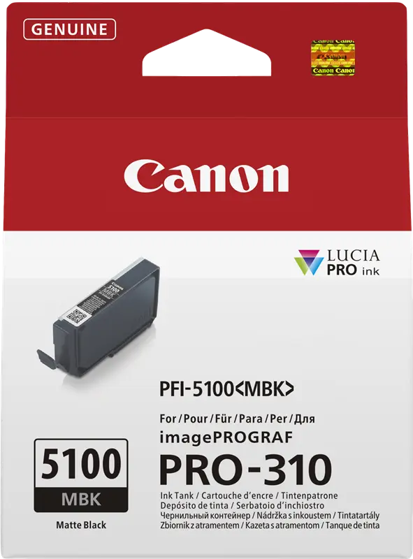 Original Canon PFI-5100mbk Schwarz (Matt) Druckerpatrone 6951C001