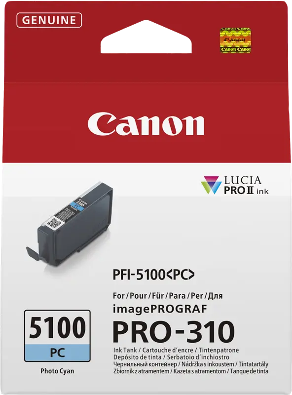 Original Canon PFI-5100pc Cyan (Foto) Druckerpatrone 6956C001