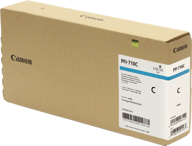 Original Canon PFI-710c Cyan Druckerpatrone 2355C001