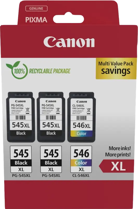 Original Canon PG-545XL+CL-546XL Multipack Schwarz / mehrere Farben