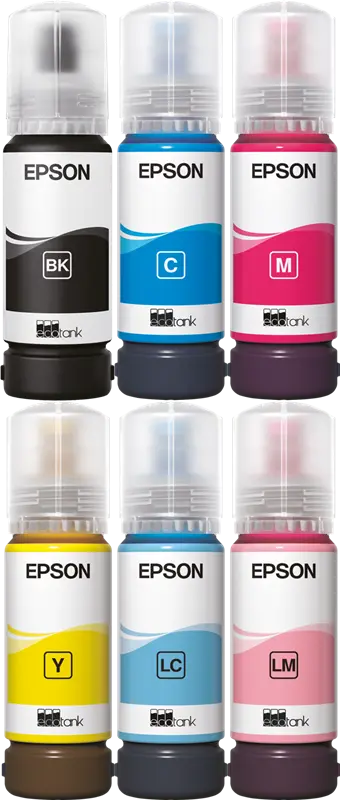 Original Epson 107 Multipack Schwarz / Cyan / Magenta / Gelb / Cyan (hell) / Pink (hell)