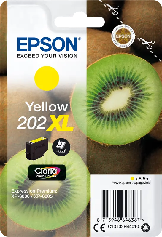Original Epson 202XL Gelb Druckerpatrone C13T02H44010