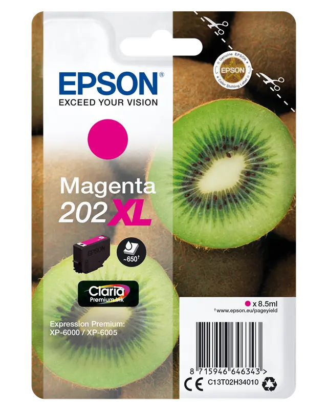 Original Epson 202XL Magenta Druckerpatrone C13T02H34010