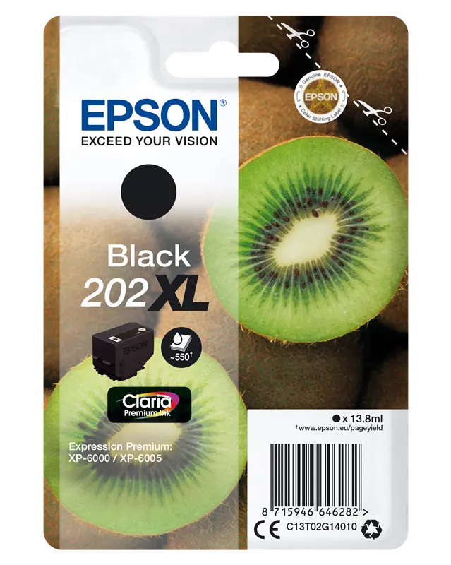 Original Epson 202XL Schwarz Druckerpatrone C13T02G14010
