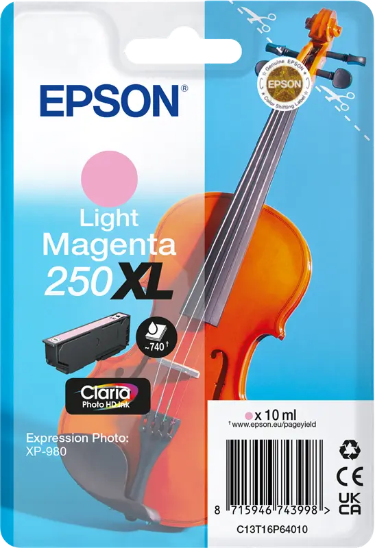Original Epson 250 XL Helles Magenta Druckerpatrone C13T16P64010