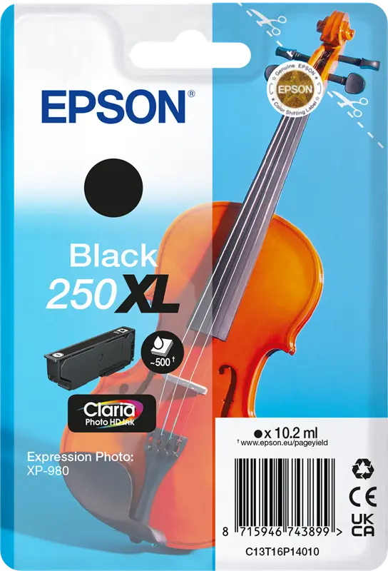 Original Epson 250 XL Schwarz Druckerpatrone C13T16P14010
