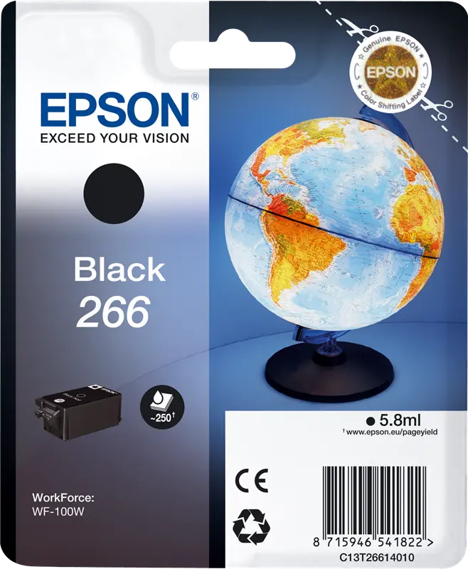 Original Epson 266 Schwarz Druckerpatrone C13T26614010