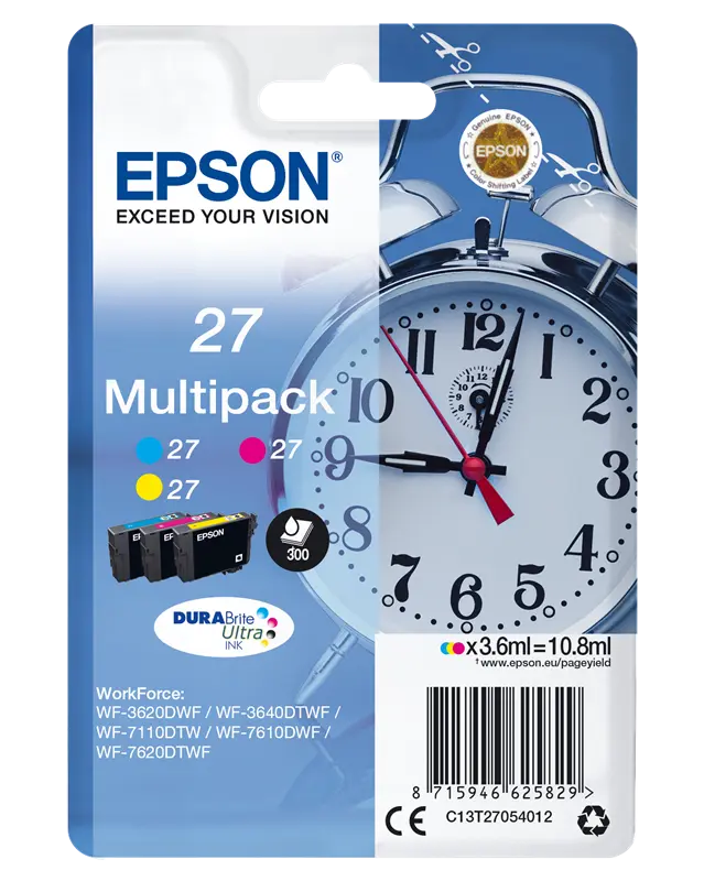 Original Epson 27 Multipack Cyan / Magenta / Gelb