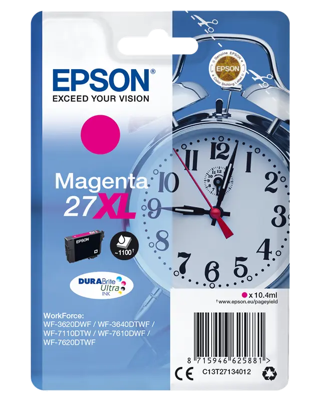 Original Epson 27 XL Magenta Druckerpatrone C13T27134010