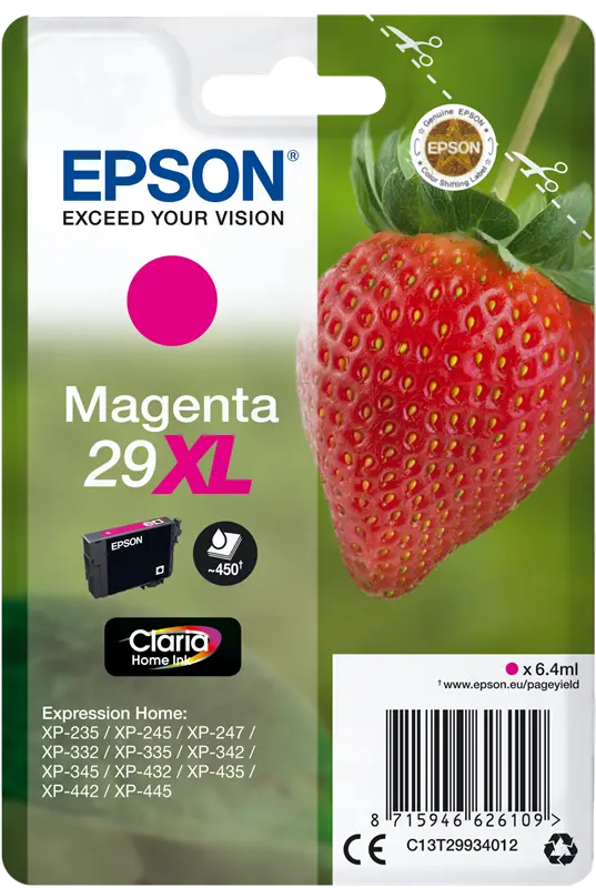 Original Epson 29 XL Magenta Druckerpatrone C13T29934012