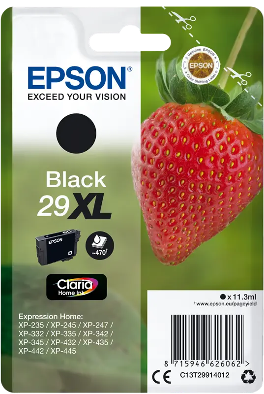 Original Epson 29 XL Schwarz Druckerpatrone C13T29914012