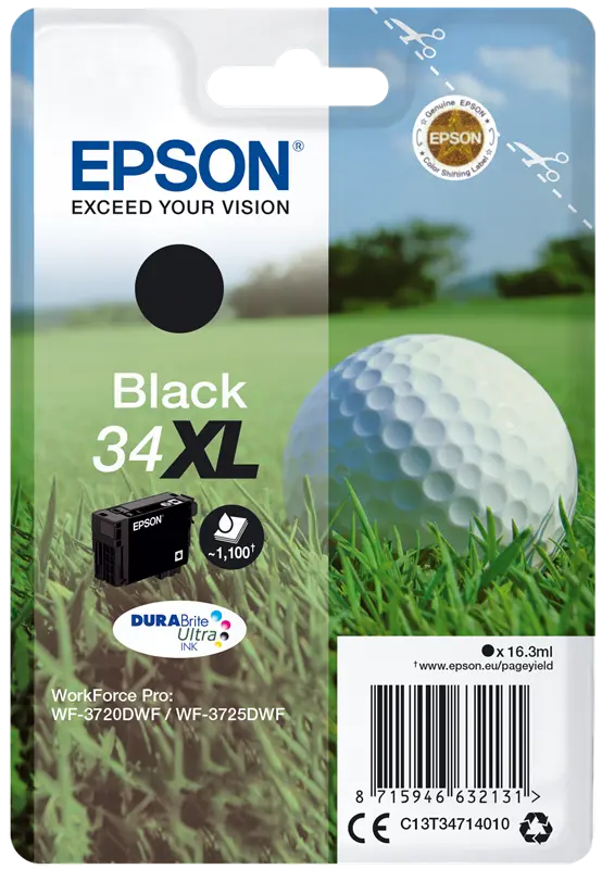 Original Epson 34 XL Schwarz Druckerpatrone C13T34714010