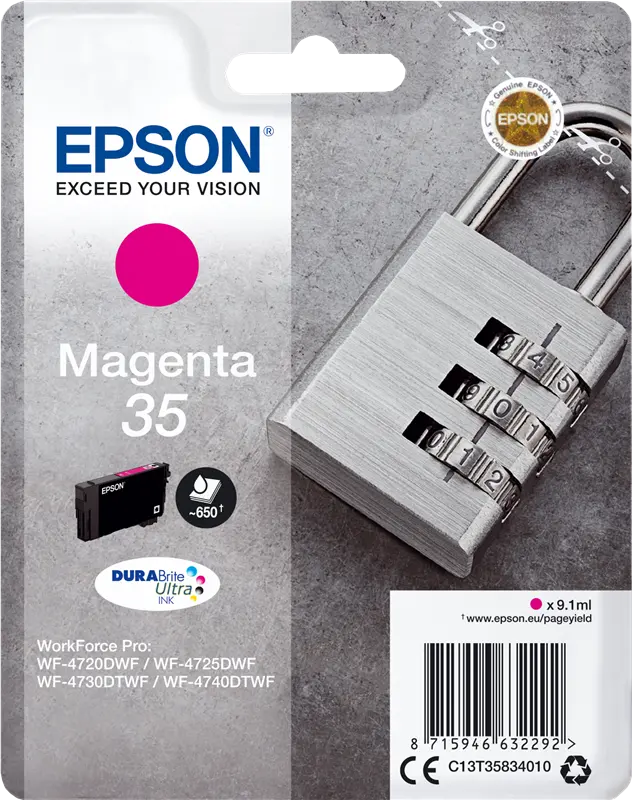 Original Epson 35 Magenta Druckerpatrone C13T35834010