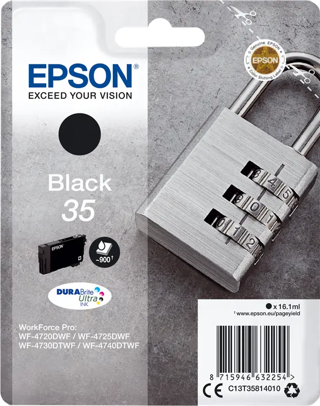 Original Epson 35 Schwarz Druckerpatrone C13T35814010