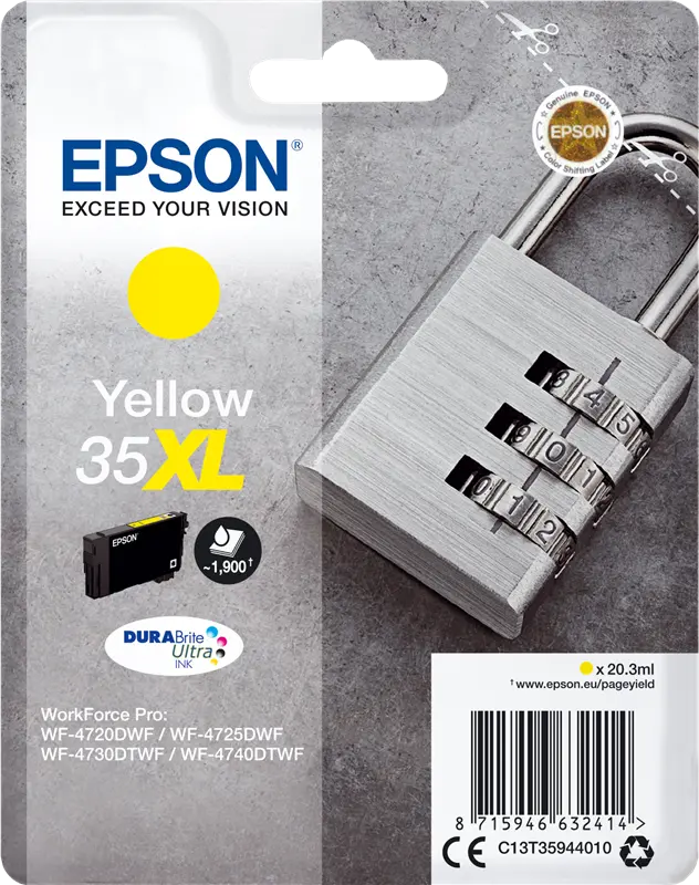 Original Epson 35XL Gelb Druckerpatrone C13T35944010