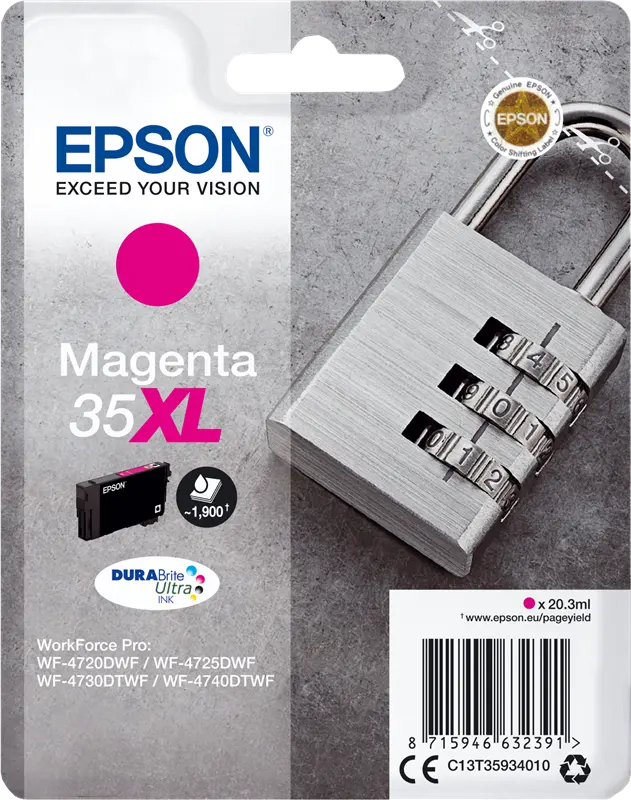 Original Epson 35XL Magenta Druckerpatrone C13T35934010