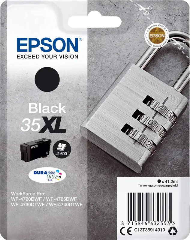Original Epson 35XL Schwarz Druckerpatrone C13T35914010