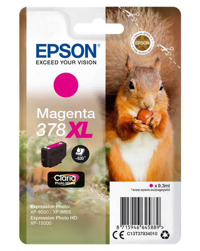 Original Epson 378XL Magenta Druckerpatrone C13T37934010
