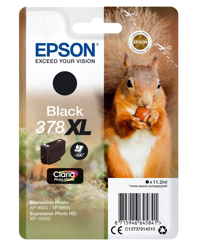 Original Epson 378XL Schwarz Druckerpatrone C13T37914010