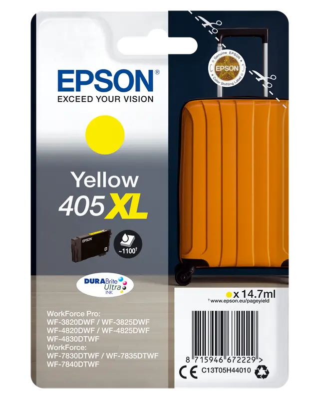 Original Epson 405 XL Gelb Druckerpatrone C13T05H44010