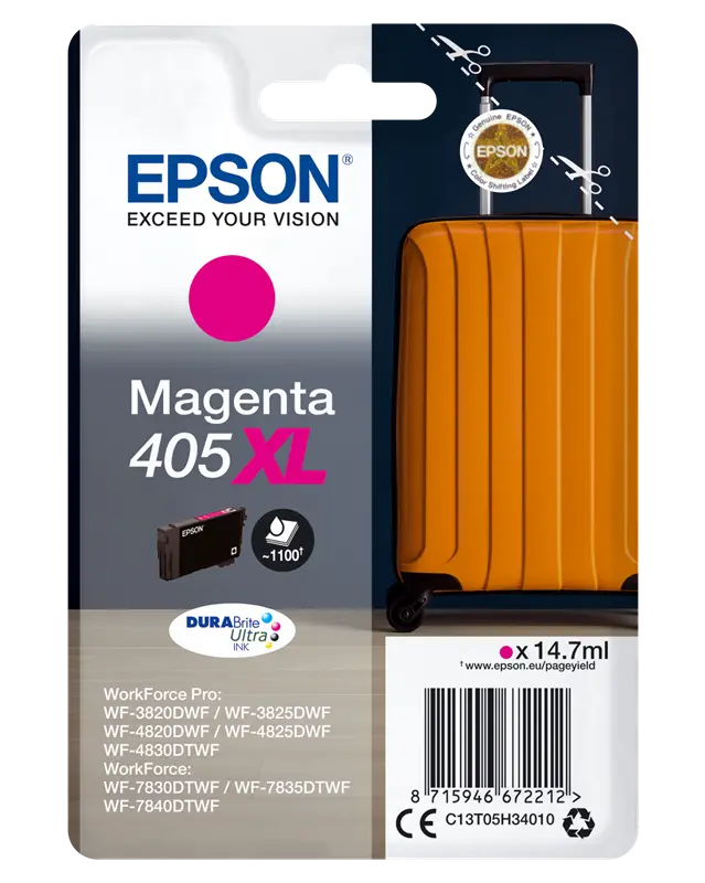 Original Epson 405 XL Magenta Druckerpatrone C13T05H34010